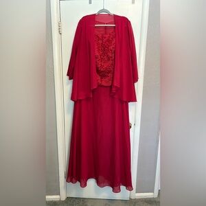 Elegant Red Lace Dress